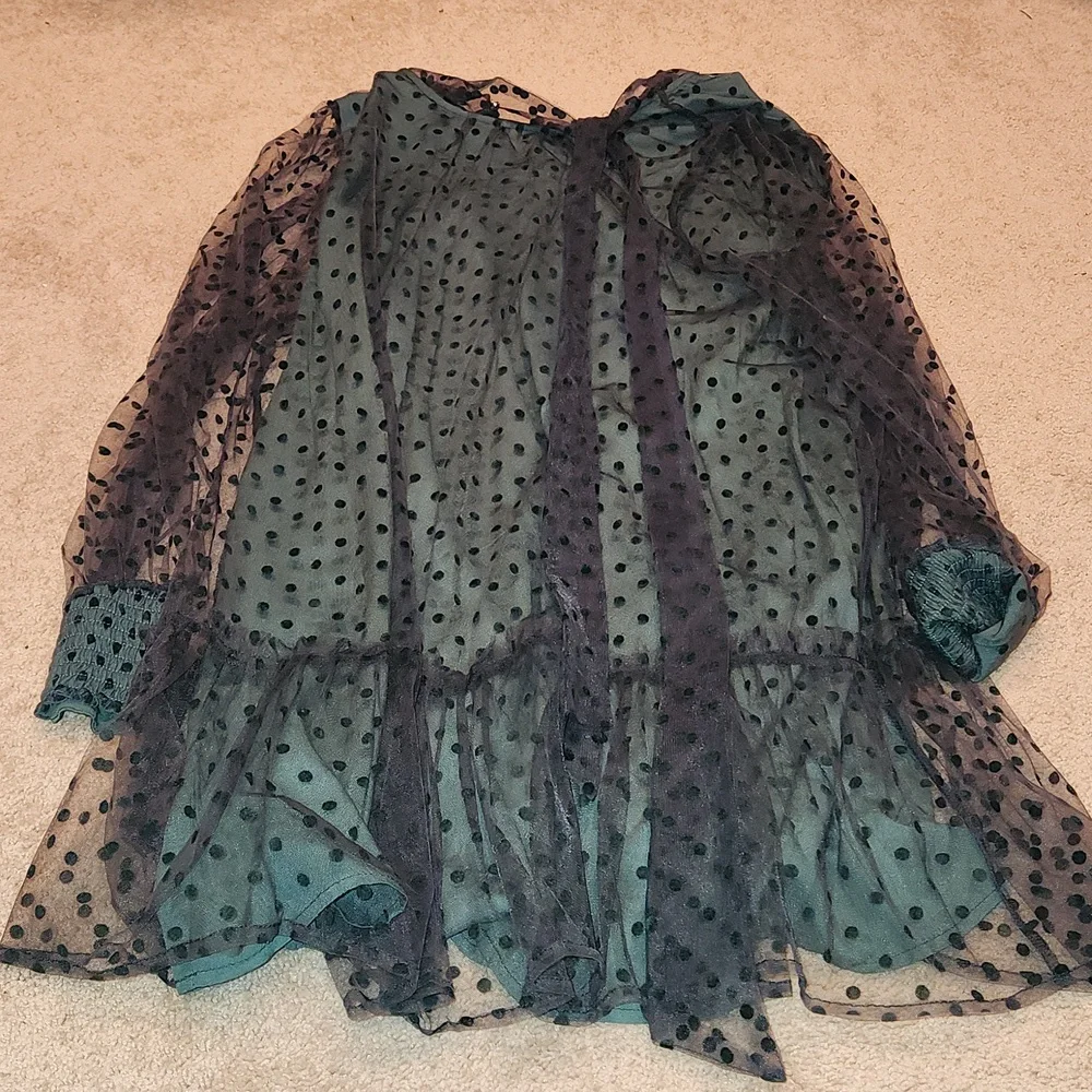 First Kiss Dreaming Dress In Hunter Green - Picture 5 of 7